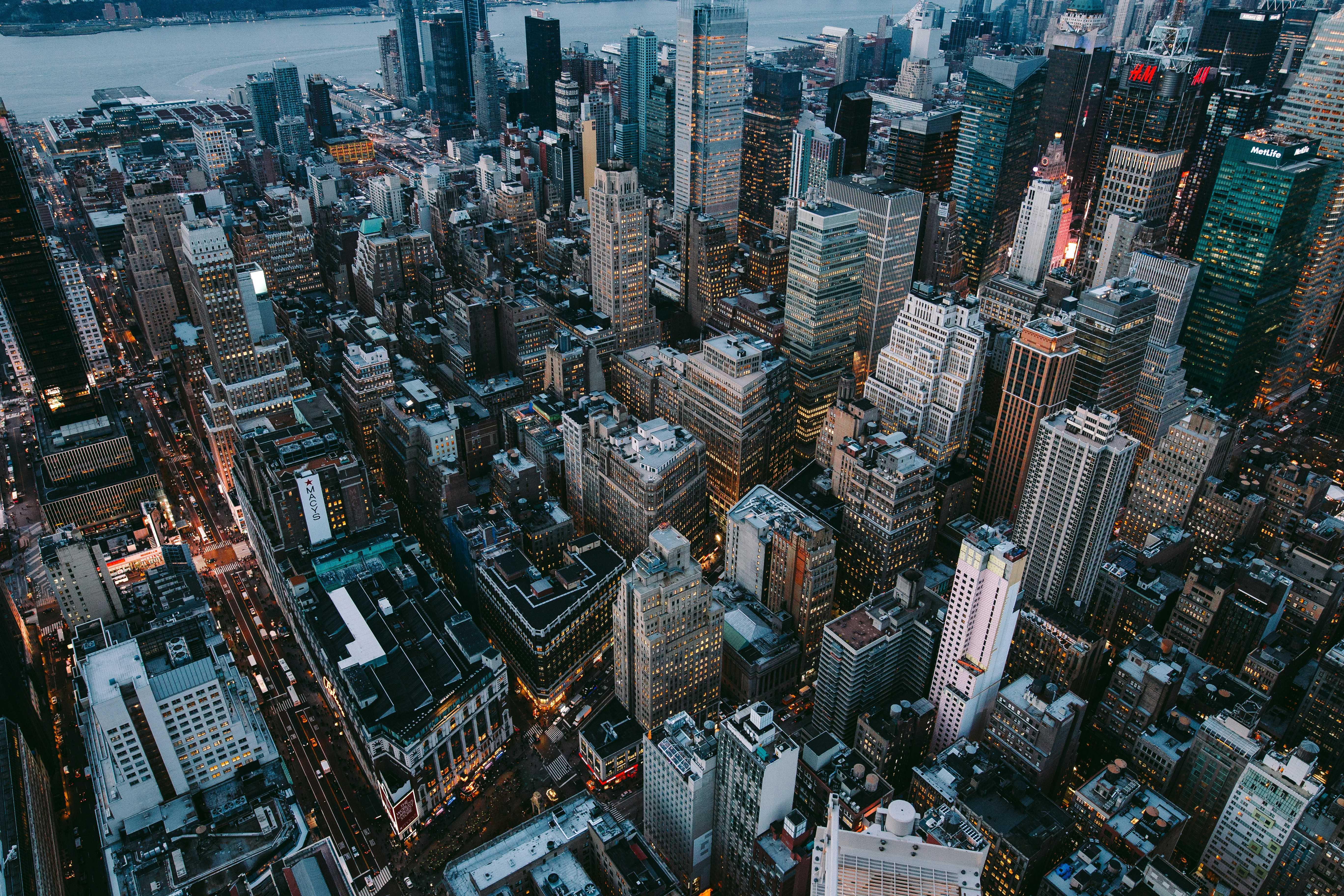 Aerial view of Manhattan